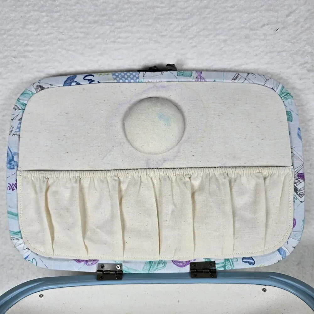 Dritz Paris France Sewing Basket Kitsch Seamstress Storage - Missing Tray